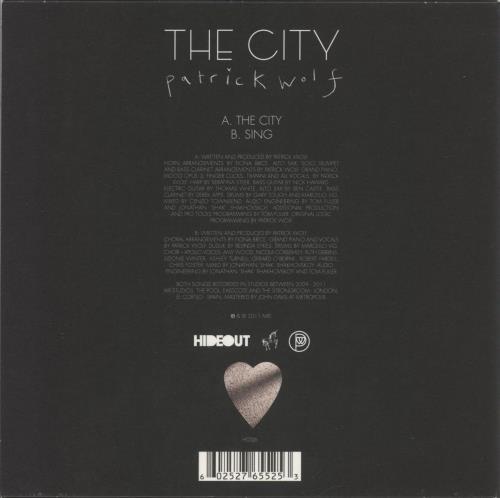 Patrick Wolf The City - Red vinyl 7" vinyl single (7 inch record / 45) UK PWF07TH629161