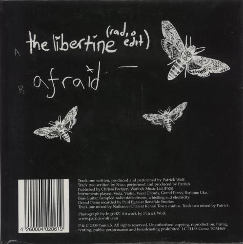 Patrick Wolf The Libertine - Sealed 7" vinyl single (7 inch record / 45) UK PWF07TH872363