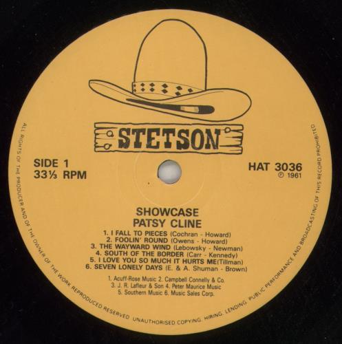 Patsy Cline Showcase vinyl LP album (LP record) UK P-CLPSH644591