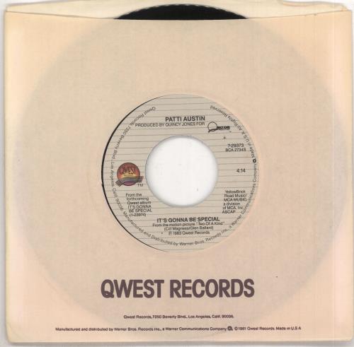 Patti Austin It's Gonna Be Special 7" vinyl single (7 inch record / 45) US P.A07IT742072
