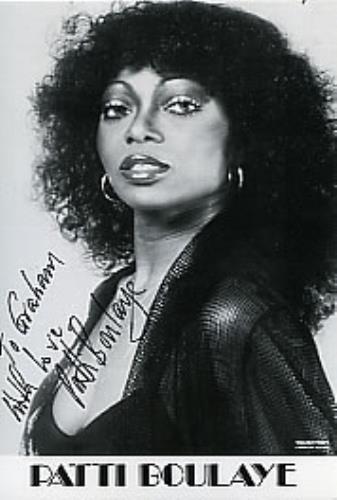 Patti Boulaye Autographed Publicity Photocard photograph UK PB1PHAU283214
