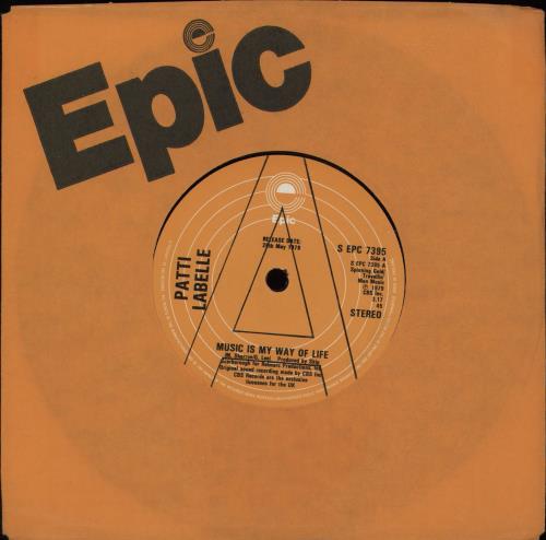 Patti LaBelle Music Is My Way Of Life - A Label 7" vinyl single (7 inch record / 45) UK LAB07MU750770