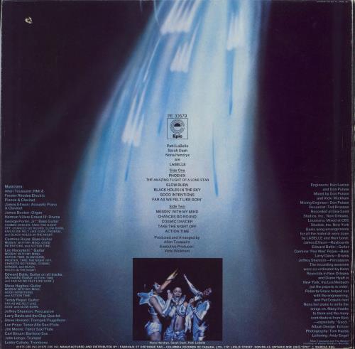 Patti LaBelle Phoenix vinyl LP album (LP record) Canadian LABLPPH775410
