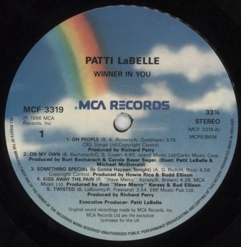 Patti LaBelle Winner In You vinyl LP album (LP record) UK LABLPWI419169