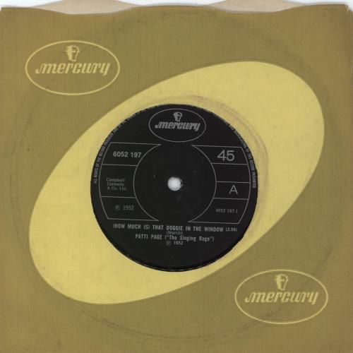 Patti Page (How Much Is) That Doggie In The Window 7" vinyl single (7 inch record / 45) UK PP-07HO797706