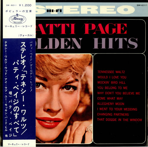 Patti Page Golden Hits 10" vinyl single (10 inch record) Japanese PP-10GO485559
