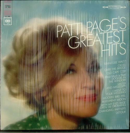 Patti Page Greatest Hits vinyl LP album (LP record) US PP-LPGR545410