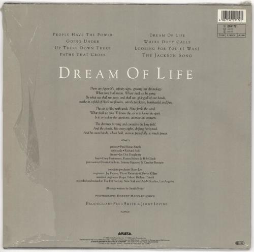 Patti Smith Dream Of Life - EX vinyl LP album (LP record) German PTILPDR719697