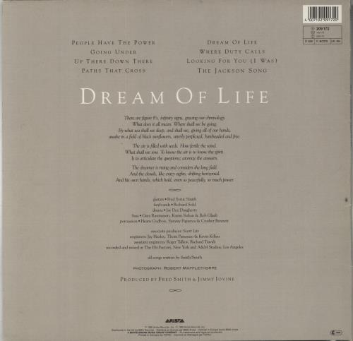 Patti Smith Dream Of Life vinyl LP album (LP record) UK PTILPDR253955