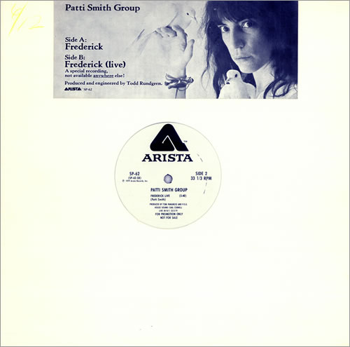 Patti Smith Frederick 12" vinyl single (12 inch record / Maxi-single) US PTI12FR144133
