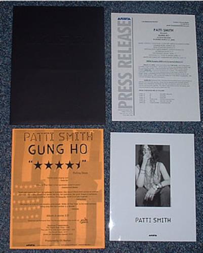 Patti Smith Gung Ho media press pack US PTIPPGU155965