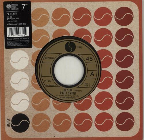Patti Smith Hey Joe - RSD12 7" vinyl single (7 inch record / 45) UK PTI07HE620939