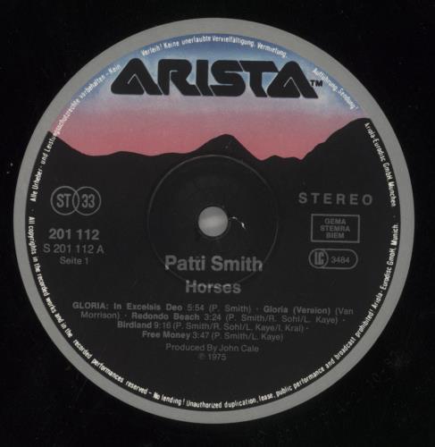 Patti Smith Horses vinyl LP album (LP record) German PTILPHO361929