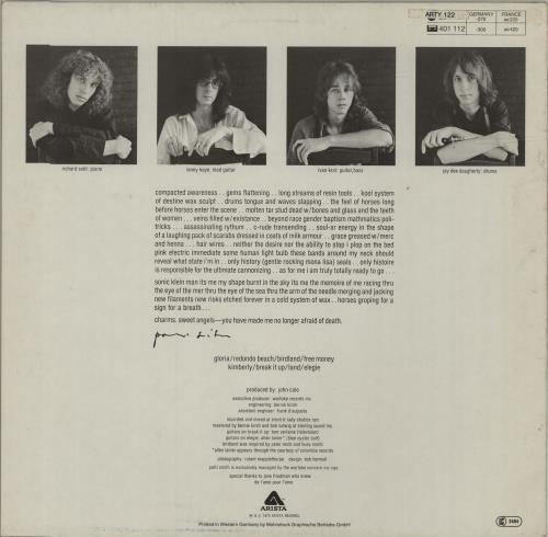 Patti Smith Horses vinyl LP album (LP record) German PTILPHO678808