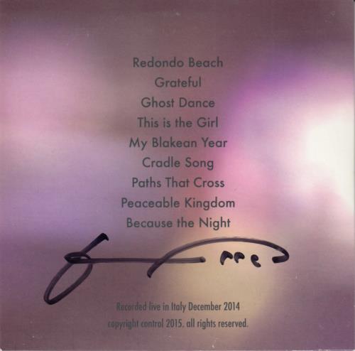 Patti Smith Live In Italy - Autographed CD album (CDLP) UK PTICDLI776888