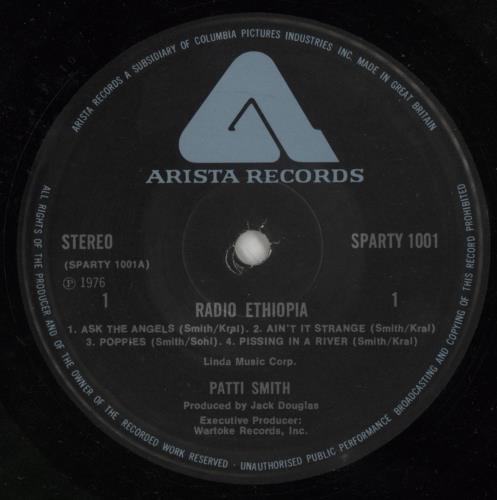 Patti Smith Radio Ethiopia - Laminated Sleeve + Insert vinyl LP album (LP record) UK PTILPRA98844
