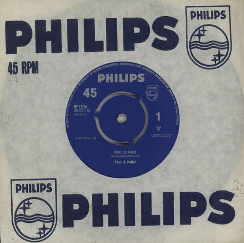 Paul And Paula First Quarrel 7" vinyl single (7 inch record / 45) UK P+P07FI570567