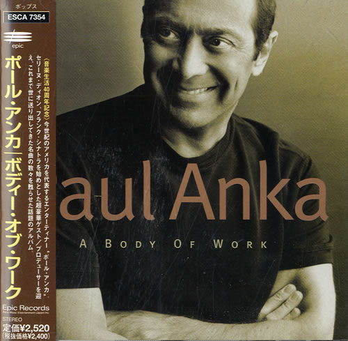 Paul Anka A Body Of Work CD album (CDLP) Japanese NKACDAB554691