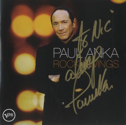 Paul Anka Rock Swings - Autographed CD album (CDLP) US NKACDRO429735