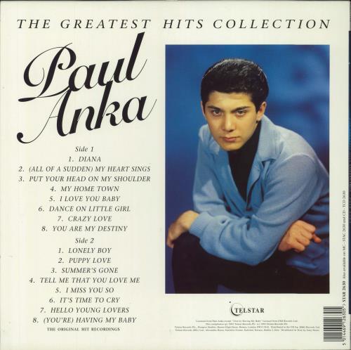 Paul Anka The Greatest Hits Collection vinyl LP album (LP record) UK NKALPTH797628