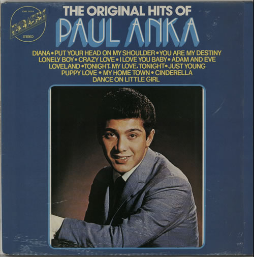 Paul Anka The Original Hits Of Paul Anka vinyl LP album (LP record) US NKALPTH629372
