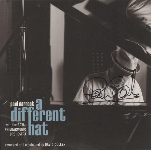 Paul Carrack A Different Hat - Autographed vinyl LP album (LP record) UK PCALPAD886716