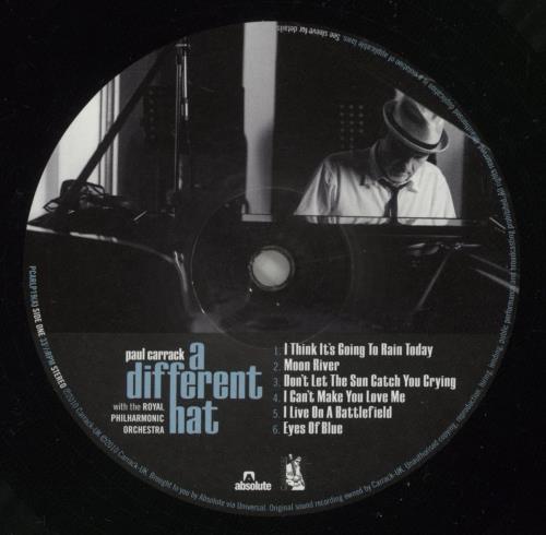 Paul Carrack A Different Hat - Autographed vinyl LP album (LP record) UK PCALPAD886716