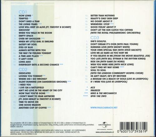Paul Carrack Collected - Autographed 3-CD album set (Triple CD) UK PCA3CCO787692