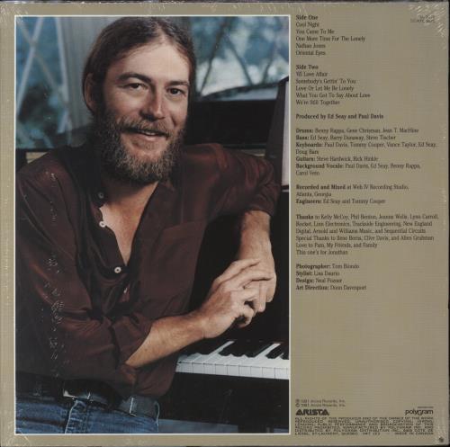 Paul Davis Cool Night vinyl LP album (LP record) Canadian PD-LPCO806196