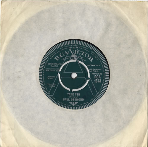 Paul Desmond Take Ten 7" vinyl single (7 inch record / 45) UK PDS07TA480076