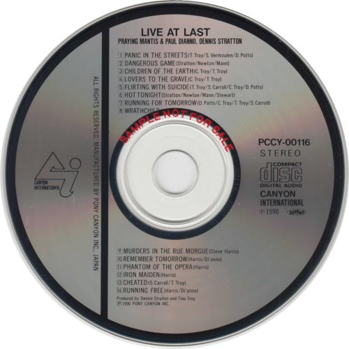 Paul Dianno Live At Last CD album (CDLP) Japanese P-DCDLI739976