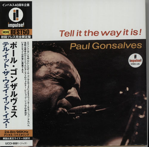 Paul Gonsalves Tell It The Way It Is! CD album (CDLP) Japanese PGNCDTE625478