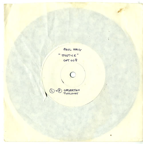 Paul Haig Justice - Test Pressing 7" vinyl single (7 inch record / 45) UK PAH07JU595398