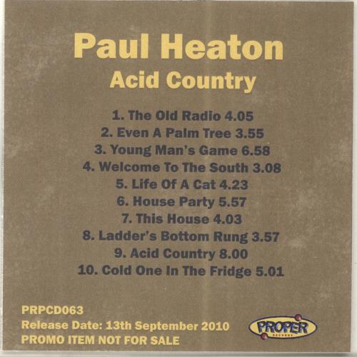 Paul Heaton Acid Country CD-R acetate UK PONCRAC693053