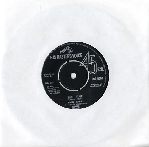 Paul Jones High Time - EMI Text 7" vinyl single (7 inch record / 45) UK PJO07HI554985