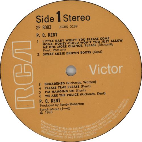 Paul Kent P.C. Kent (Upstairs Coming Down) vinyl LP album (LP record) UK QB0LPPC665732