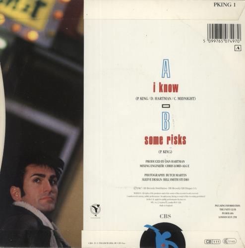 Paul King I Know 7" vinyl single (7 inch record / 45) UK PKG07IK182511