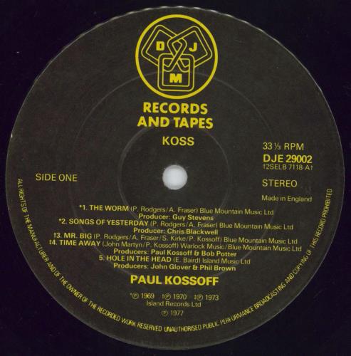 Paul Kossoff Koss - EX 2-LP vinyl record set (Double LP Album) UK KOS2LKO656850