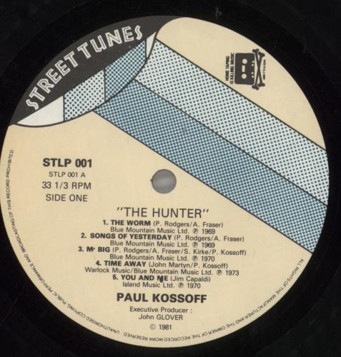 Paul Kossoff The Hunter vinyl LP album (LP record) UK KOSLPTH198419