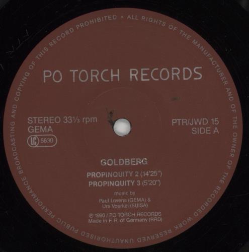 Paul Lovens Goldberg vinyl LP album (LP record) German 795LPGO856875