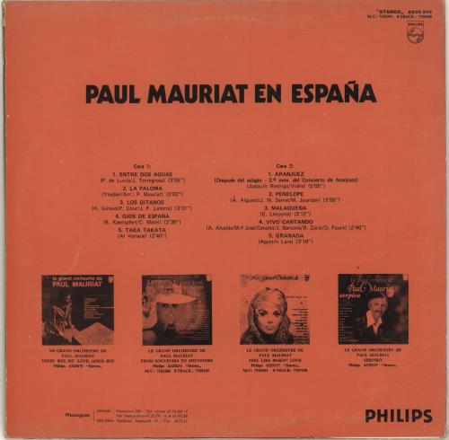Paul Mauriat Paul Mauriat En Espa�a vinyl LP album (LP record) Greek PMRLPPA695707