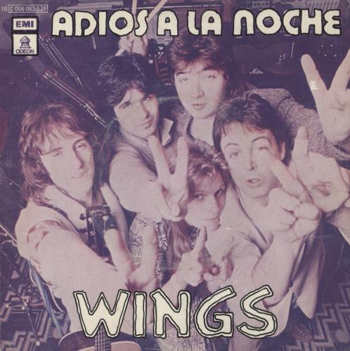 Paul McCartney and Wings Adi�s A La Noche 7" vinyl single (7 inch record / 45) Spanish MCC07AD175031