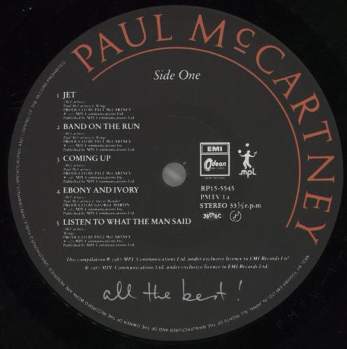 Paul McCartney and Wings All The Best 2-LP vinyl record set (Double LP Album) Japanese MCC2LAL111543