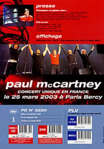 Paul McCartney and Wings Back In The World handbill UK MCCHBBA241342