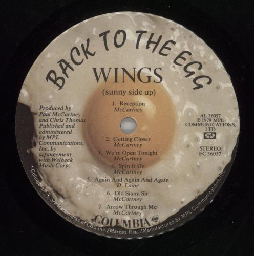 Paul McCartney and Wings Back To The Egg - Shrink - 2 Hype Stickers vinyl LP album (LP record) US MCCLPBA325326