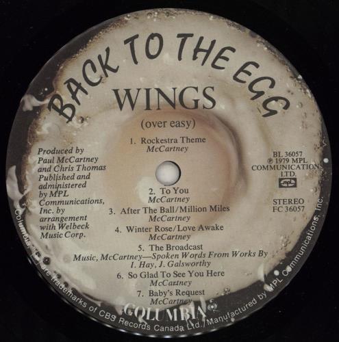 Paul McCartney and Wings Back To The Egg - Stickered Shrink vinyl LP album (LP record) Canadian MCCLPBA756401