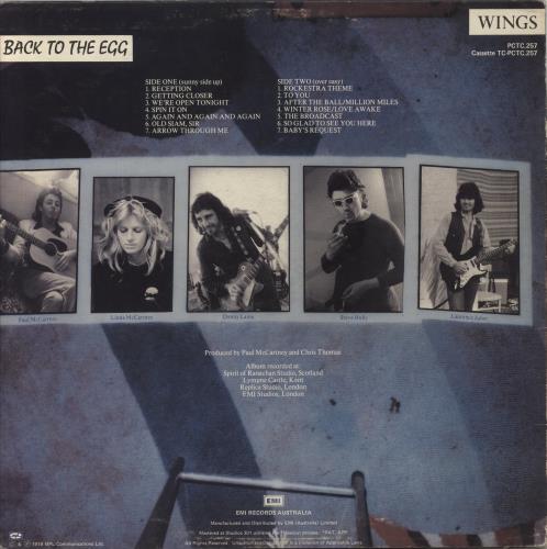 Paul McCartney and Wings Back To The Egg vinyl LP album (LP record) Australian MCCLPBA273170