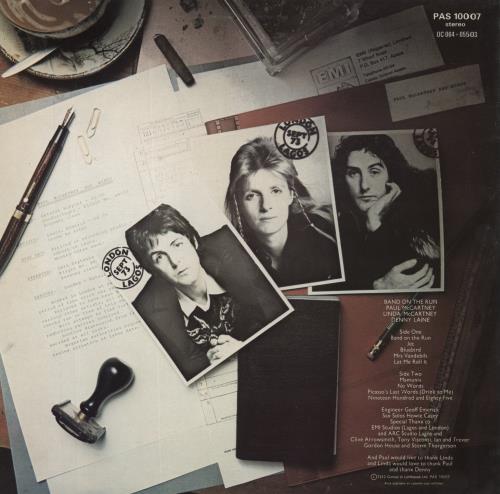 Paul McCartney and Wings Band On The Run - 2nd vinyl LP album (LP record) UK MCCLPBA856487