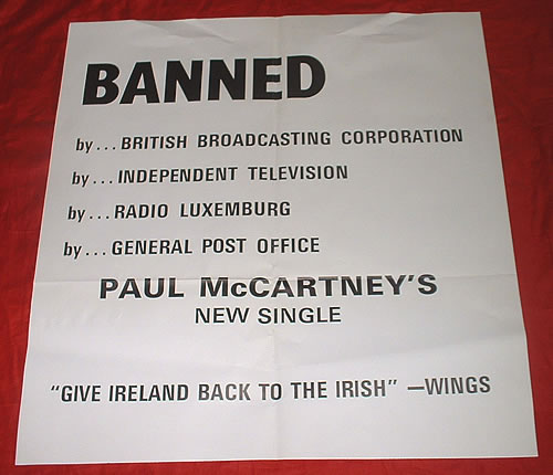 Paul McCartney and Wings Banned poster UK MCCPOBA336477
