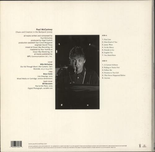 Paul McCartney and Wings Chaos And Creation In The Backyard - VG vinyl LP album (LP record) UK MCCLPCH880730
